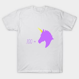 100 Unicorn - Lavender T-Shirt